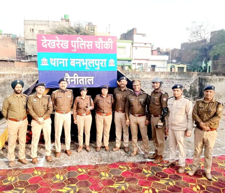 बनभूलपुरा का अवैध मदरसा व नमाज़ स्थल पुलिस चौकी में तब्दील।